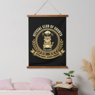 Tapisserie Suspendue Drôle Chat Grincheux   Club Officiel des Grognons 