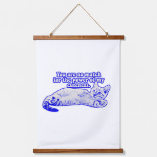 Tapisserie Suspendue Drôle mème de chat grincheux pour chaton et amoure