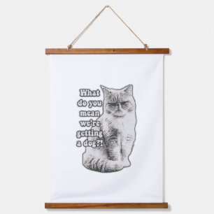 Tapisserie Suspendue Drôle mème de chat grincheux pour les amateurs et