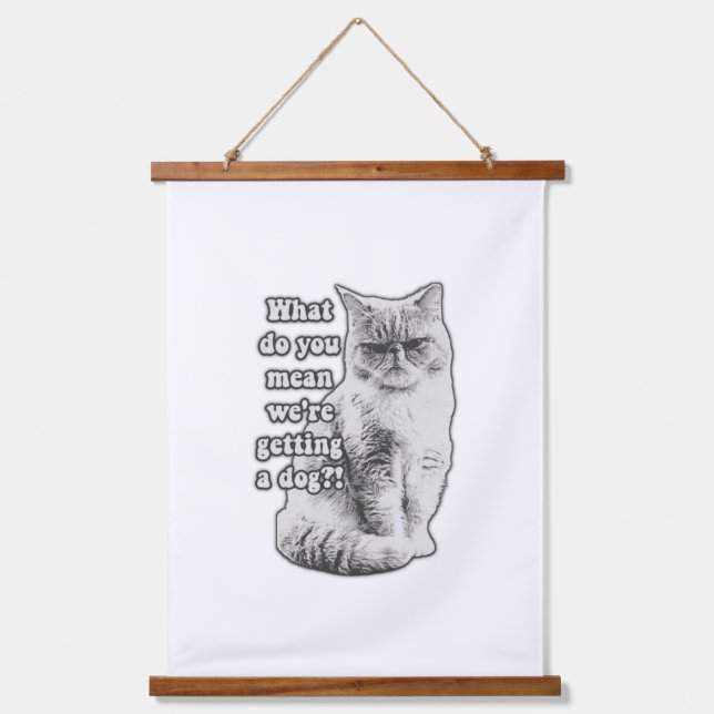 Tapisserie Suspendue Drôle mème de chat grincheux pour les amateurs et  (Recto)