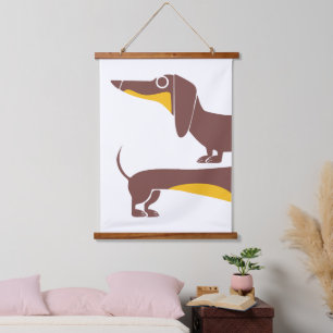 Tapisserie Suspendue Drôle mignon dachshund pour parent chien long