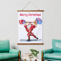 Drôle Père Noël Tapestry de Noël