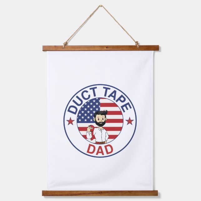 Tapisserie Suspendue Duct Tape Dad - Wall Tapestry (Recto)