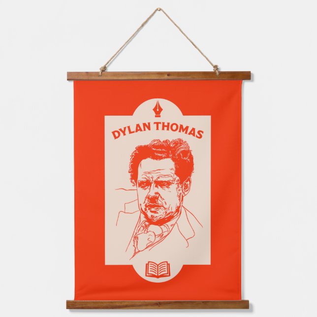 Tapisserie Suspendue Dylan Thomas Welsh Poet (Recto)