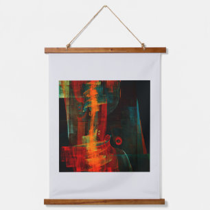 Tapisserie Suspendue Eau Orange Rouge Bleu moderne Art Abstrait Motif