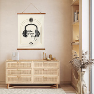 Tapisserie Suspendue Écoutez vos écouteurs Soul Gold & Black