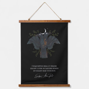 Tapisserie Suspendue Edgar Allen Poe Love Poème Poème Poésie Corbeau Po