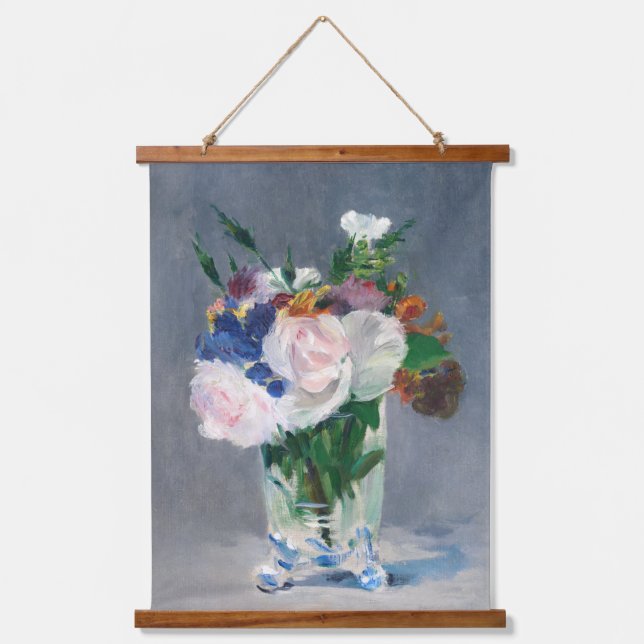 Tapisserie Suspendue Edouard Manet - Fleurs dans un Vase de Cristal (Recto)