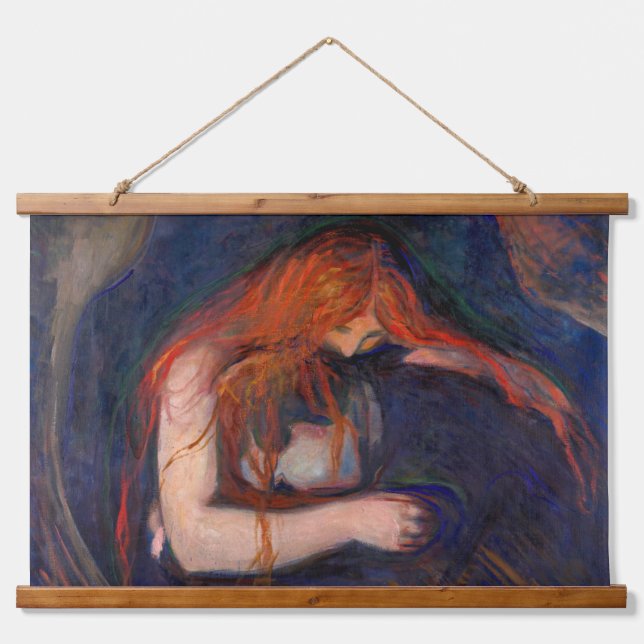 Tapisserie Suspendue Edvard Munch - Vampire / Amour et douleur (Devant)