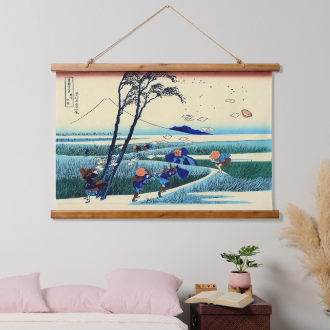 Tapisserie Suspendue Ejiri dans la province de Suruga Katsushika Hokusa (Chambre à coucher)