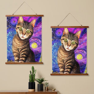 Tapisserie Suspendue Élégant chat d'aérographe Abstrait