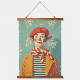 Tapisserie Suspendue Elfe de Noël rétro Whimsical
