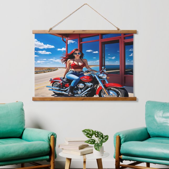 Tapisserie Suspendue Elle avait l'air d'un vrai rebelle (Salon)