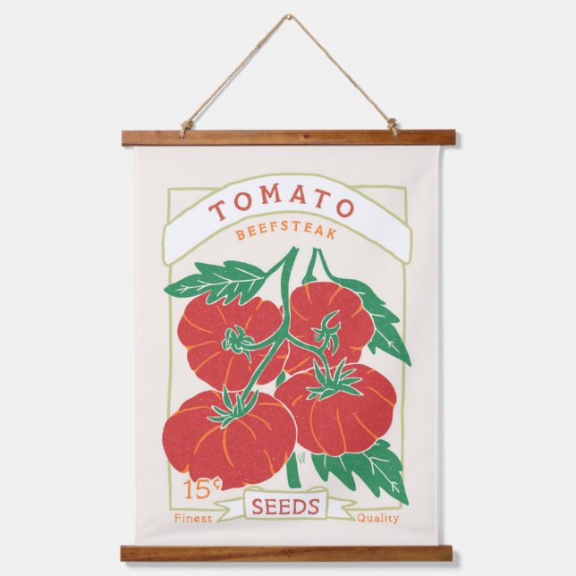 Tapisserie Suspendue Emballage de graines de tomate Beefsteak Hanging T (Recto)
