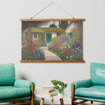 Enchanter Vintage Cottage Paysage Peinture