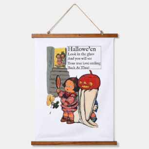 Tapisserie Suspendue Enfant Halloween vintage et fantôme de citrouille