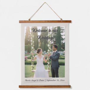 Tapisserie Suspendue Enseigne de mariage photo 26x36 Neutre Chaud Moder