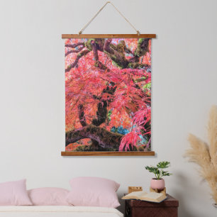 Tapisserie Suspendue Érable Japonais à Feuilles entrelacées Coloré