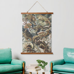 Tapisserie Suspendue Ernst Haeckel Art Vintage Reptile Lézard Nature