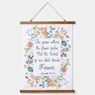 Tapisserie Suspendue Ésaïe 40:8 La Parole de Dieu demeure pour toujours