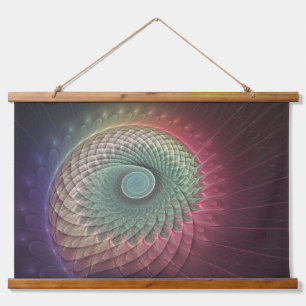 Tapisserie Suspendue Escargot Abstrait coloré Art moderne fractal