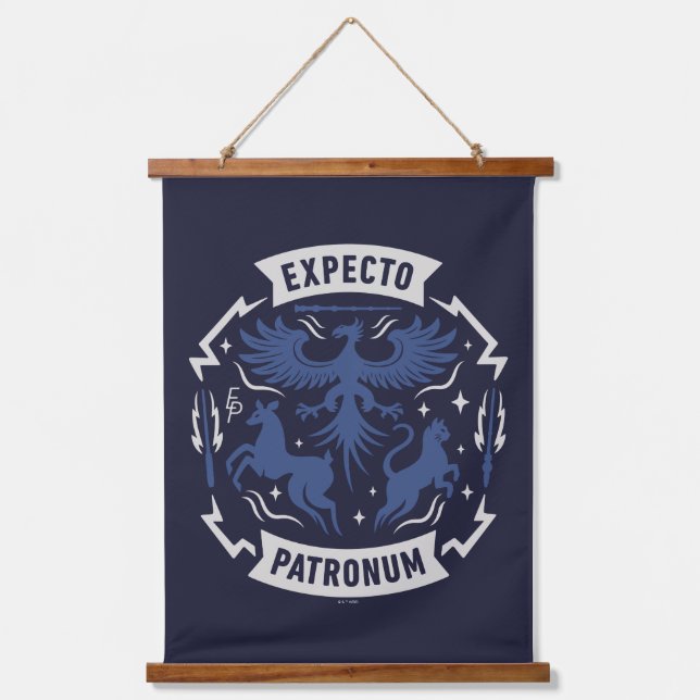Tapisserie Suspendue Expecto Patronum Vintage Silhouette Graphic (Recto)