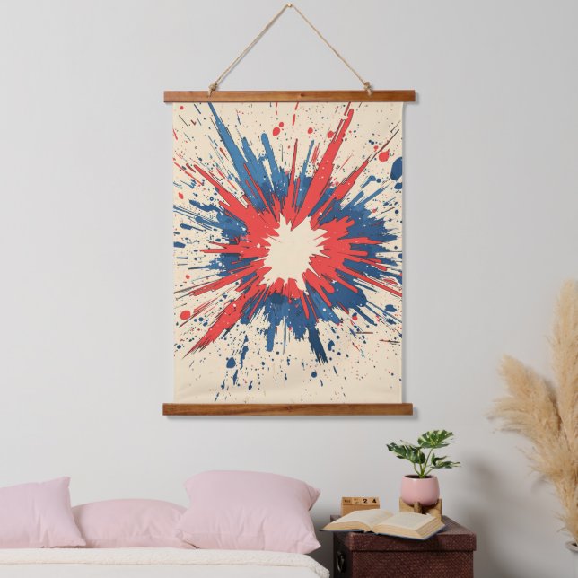 Tapisserie Suspendue Explosion d'art pop de style comique (5) (Chambre à coucher)