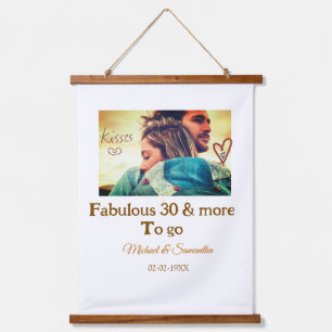 Tapisserie Suspendue Fabuleux 30 ans anniversaire ajouter le nom date p