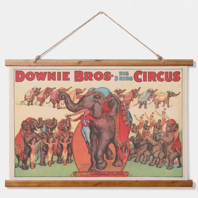 Tapisserie Suspendue Faire Des Éléphants Avec Des Femmes Et Des Formate (Devant)