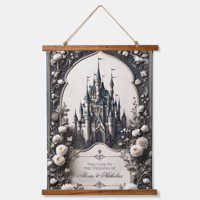 Tapisserie Suspendue Fairytale Floral Castle (Recto)
