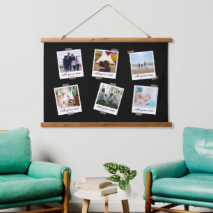 Tapisserie Suspendue Famille personnalisée 6 Photo Collage personnalisé