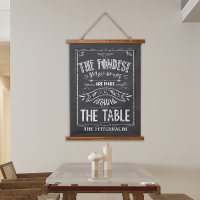 Famille Souvenirs de repas Tableau noir Panneau Ta