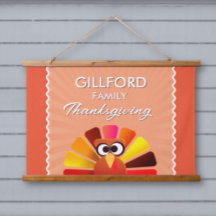 Famille Thanksgiving mur personnalisé Hanging band