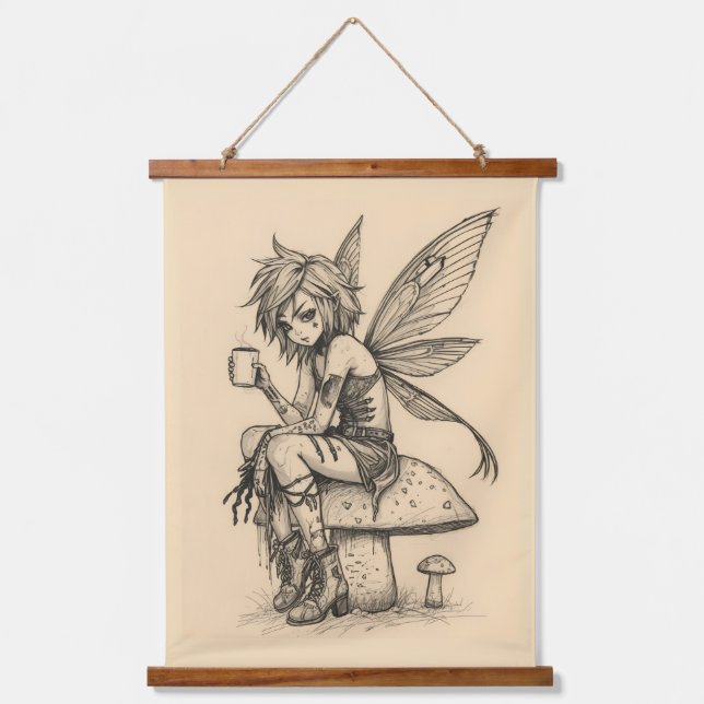 Tapisserie Suspendue Fée du café (Recto)