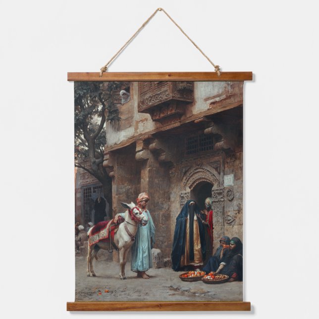 Tapisserie Suspendue Femmes Arabes Devant Une Porte (Recto)
