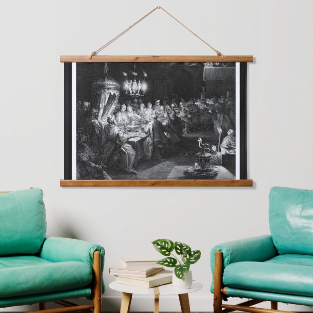Tapisserie Suspendue Fête de Belshazzar par graveur Jan Muller (Salon)