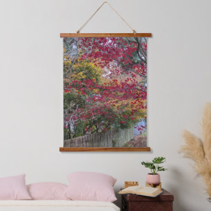 Tapisserie Suspendue Feuilles de Maple Automnales Rouges et Jaunes