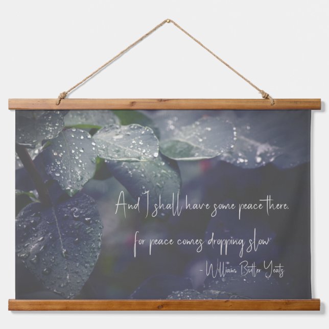 Tapisserie Suspendue Feuilles de poésie (Devant)