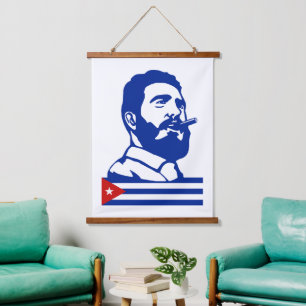 Tapisserie Suspendue Fidel Castro, Président, Révolution, Cuba, La Hava