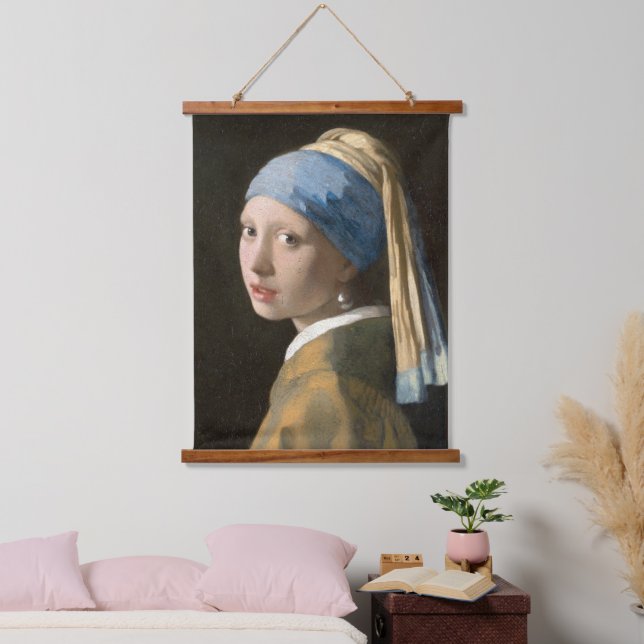 Tapisserie Suspendue Fille avec une oreille perle | Johannes Vermeer (Chambre à coucher)