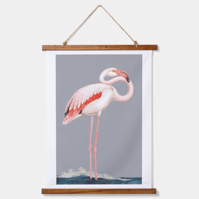 Tapisserie Suspendue Flamant rose rose (Recto)