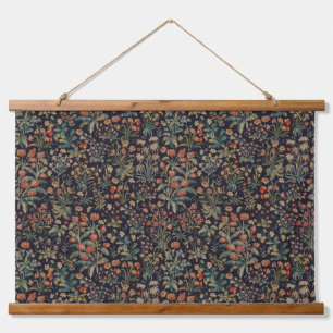 Tapisserie Suspendue Fleur botanique de forêt sombre et mystérieuse de 