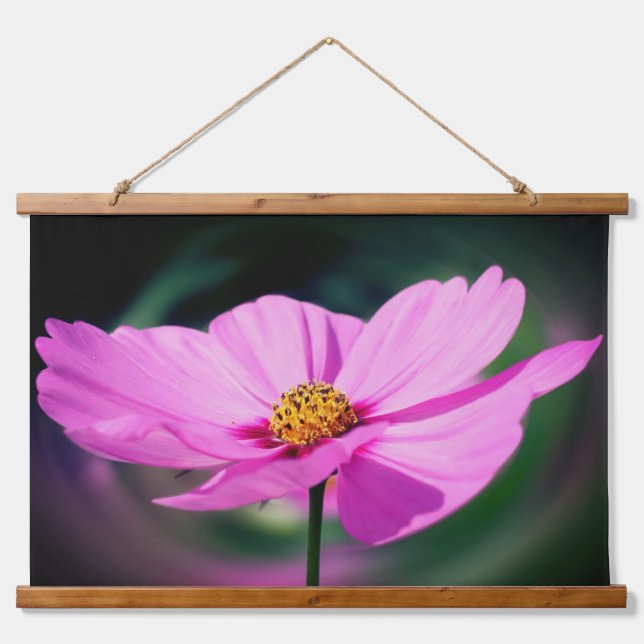 Tapisserie Suspendue Fleur Cosmos rose unique (Devant)