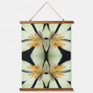 Tapisserie Suspendue Fleur de Sang-Dragon Blanc en Gros Plan Abstrait