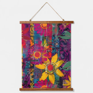 Tapisserie Suspendue Fleur d'explosion de graffiti vif Urban Bloom Affi