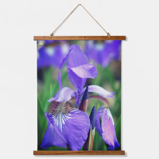 Tapisserie Suspendue Fleur d'iris bleu pâle pourpre 