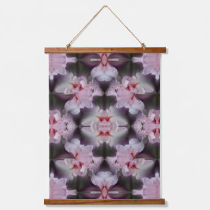 Tapisserie Suspendue Fleur d'Iris rose Abstraite