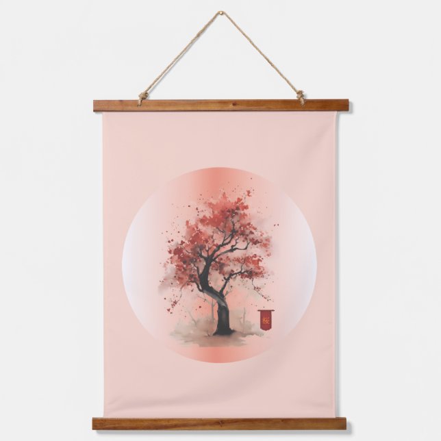 Tapisserie Suspendue Fleur japonaise (Recto)