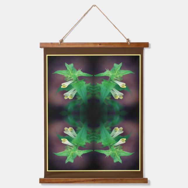 Tapisserie Suspendue Fleur sauvage blanc minuscule gros plan Abstrait (Recto)