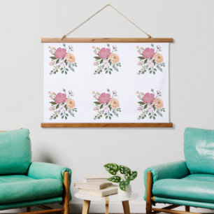 Tapisserie Suspendue Fleurs aquarelles